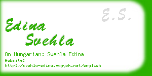 edina svehla business card